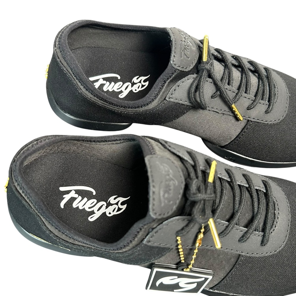 Fuego Black Low Top Dance Sneakers Split Sole Pivot Shoes Womens 8 Mens 6.5 - Picture 6 of 10
